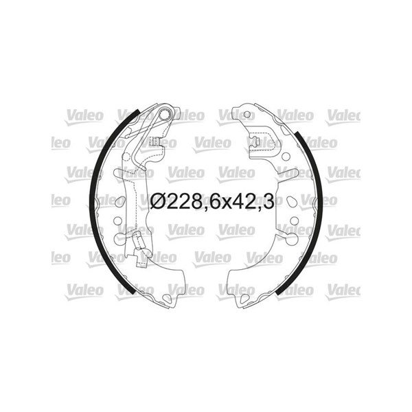 Bromsbackar, sats, Bakaxel Valeo 564214 VALEO