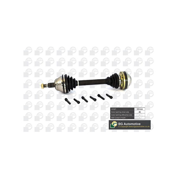 Drivaxel, framaxel vänster Bga DS9625L BGA