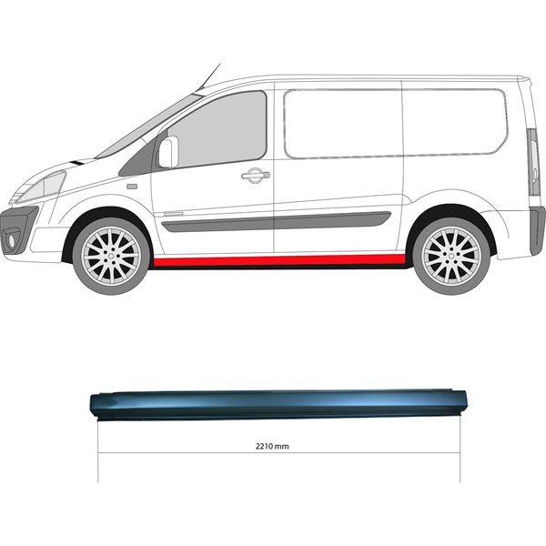 Tröskelplåt, Vänster Klokkerholm 2035011 KLOKKERHOLM