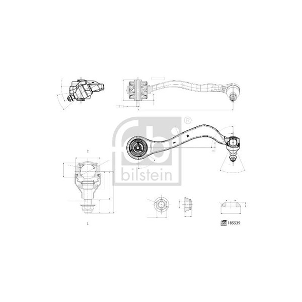 Länkarm, Fram, Ytter, framaxel höger Febi bilstein 185539 FEBI BILSTEIN