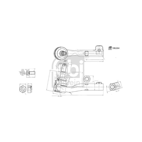 Styrled, framaxel vänster Febi bilstein 186264 FEBI BILSTEIN
