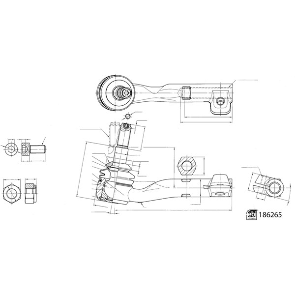 Styrled, framaxel höger Febi bilstein 186265 FEBI BILSTEIN