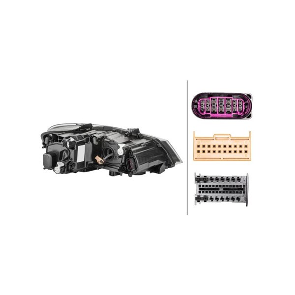 Strålkastare 12V, Vänster Hella 1EA 012 034-411 HELLA