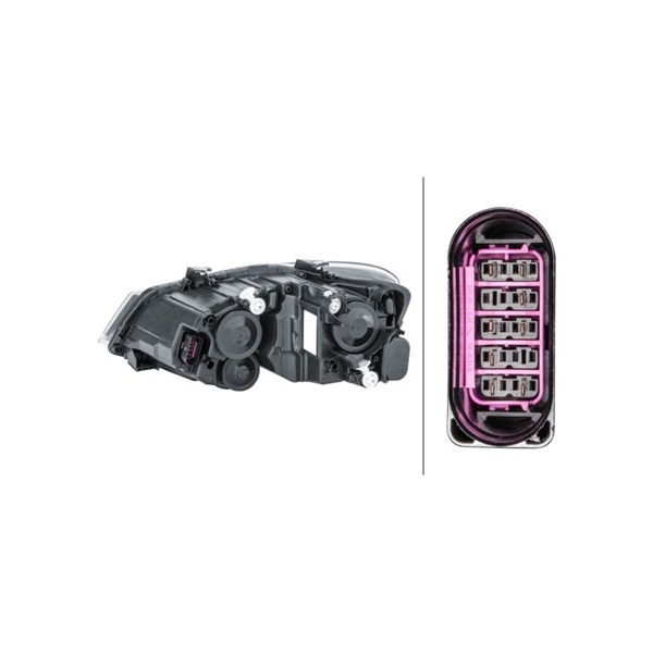 Strålkastare 12V, Höger Hella 1EB 012 034-021 HELLA