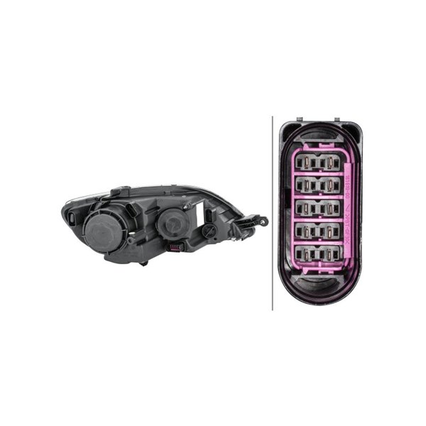 Strålkastare 12V, Vänster Hella 1EE 009 948-051 HELLA