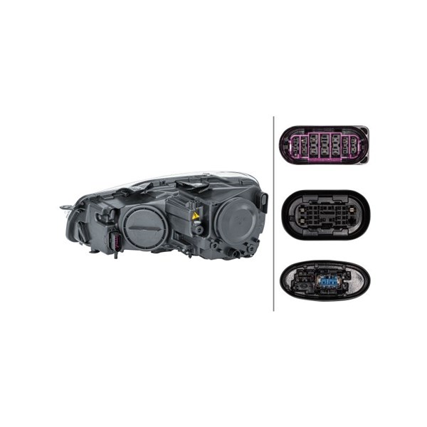 Strålkastare 12V, Höger Hella 1ZS 009 902-781 HELLA