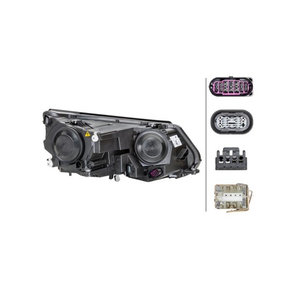 Strålkastare 12V, Vänster Hella 1ZS 010 748-311 HELLA