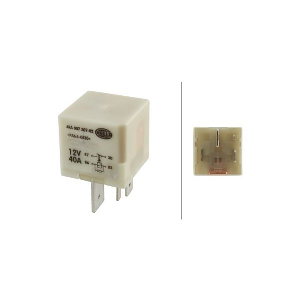 Relä, glödstiftssystem 12V Hella 4RA 007 507-021 HELLA