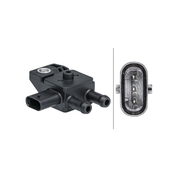 Sensor, avgastryck Hella 6PP 009 403-421 HELLA