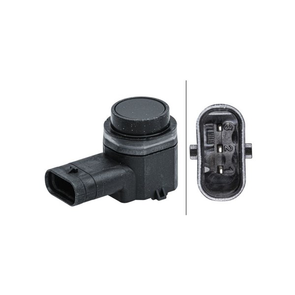 Sensor, parkeringshjälp, Fram, Bak, Inre, Ytter, Tvåsidig, Höger, HELLA