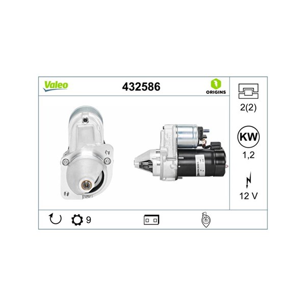 Startmotor 12V Valeo 432586 VALEO