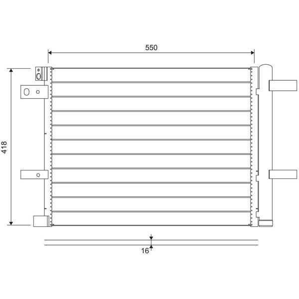 Kondensor, klimatanläggning Valeo 822706 VALEO