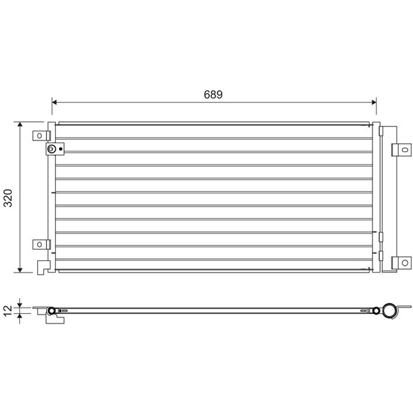 Kondensor, klimatanläggning Valeo 822732 VALEO