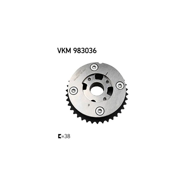 Kamaxellägesställare, Avgas-/utsläppssidan Skf VKM 983036 SKF