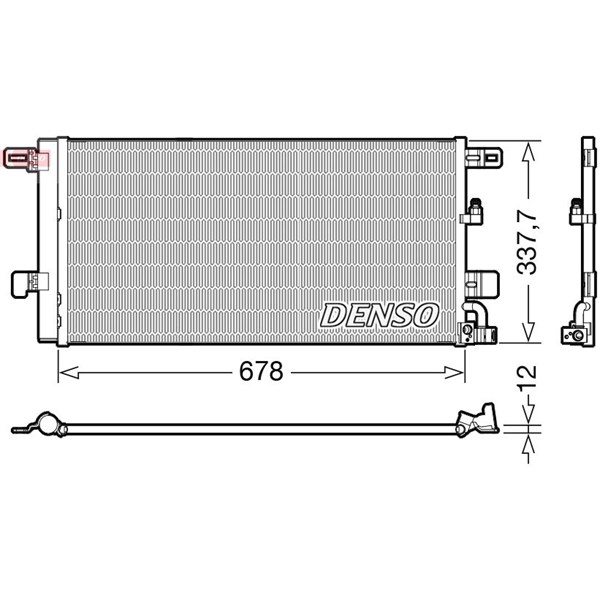 Kondensor, klimatanläggning Denso DCN02001 DENSO
