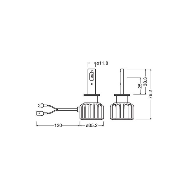 LED-lampa Osram LEDriving HL Bright P14.5s Osram 64150DWBRT-2HFB OSRAM