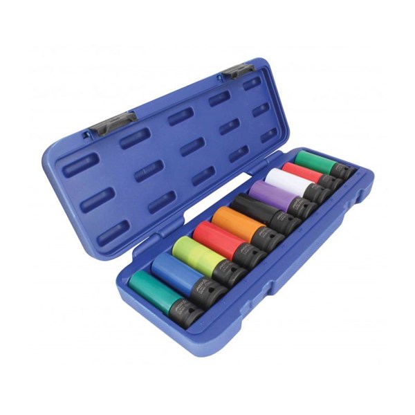 Hjulmuttersocket set 1/2", 10 st, Universal Hjulmuttersocket set 1/2", 10 st, Universal