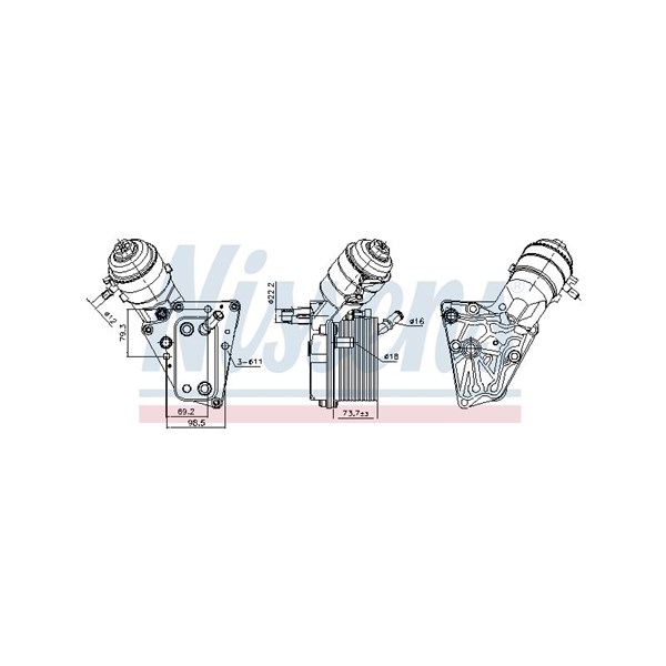 Oljekylare, motor Nissens 91347 NISSENS