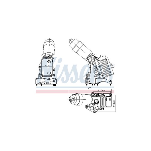 Oljekylare, motor Nissens 91395 NISSENS