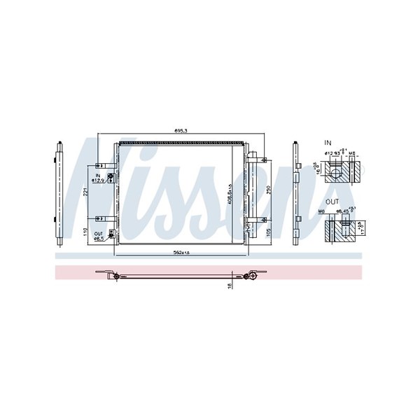 Kondensor, klimatanläggning Nissens 941004 NISSENS