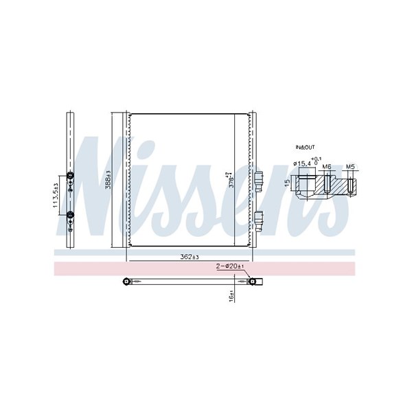 Kondensor, klimatanläggning Nissens 941308 NISSENS