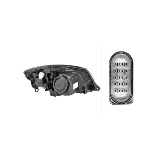 Strålkastare 12V, Vänster Hella 1ED 247 025-211 HELLA