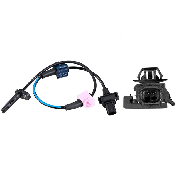 ABS-givare, Sensor, hjulvarvtal, Bakaxel vänster Hella 6PU 358 21 HELLA
