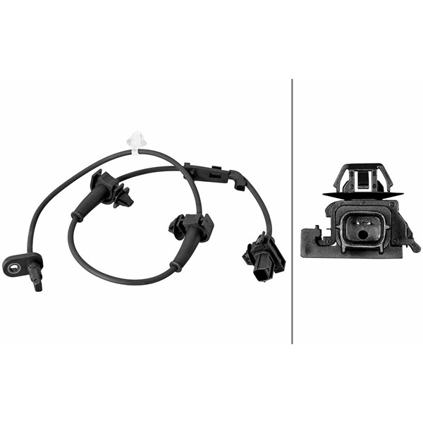 ABS-givare, Sensor, hjulvarvtal, framaxel vänster Hella 6PU 358 2 HELLA