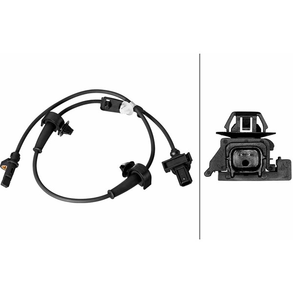 ABS-givare, Sensor, hjulvarvtal, framaxel höger Hella 6PU 358 219 HELLA
