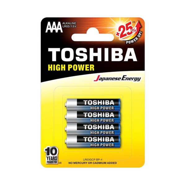 AAA LR03, Alkaline High Power Batteri, 4-pack, Universal