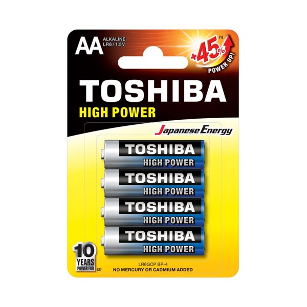 AA LR6 Alkaline High Power Battery, 4-pack, Universal