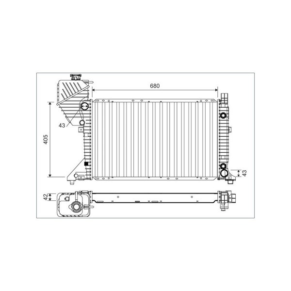 Kylare, motorkylning Valeo 701163 VALEO