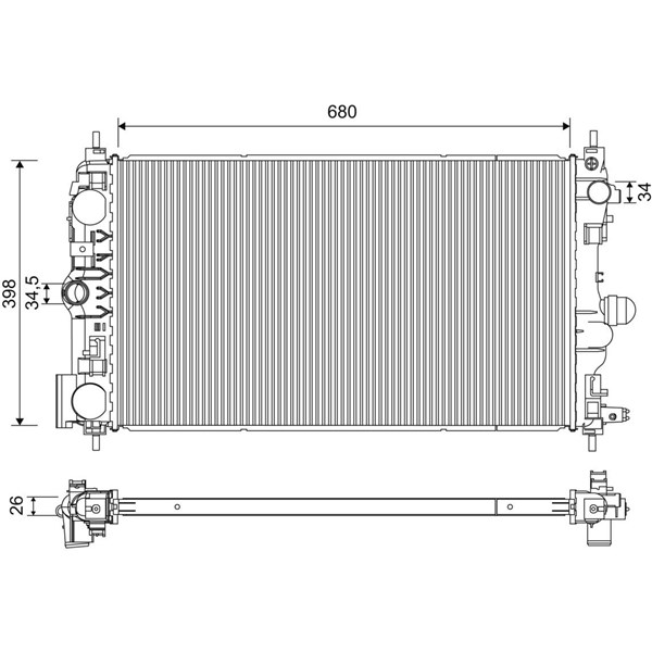 Kylare, motorkylning Valeo 701229 VALEO