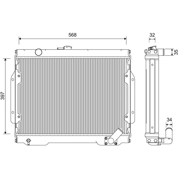 Kylare, motorkylning Valeo 701262 VALEO
