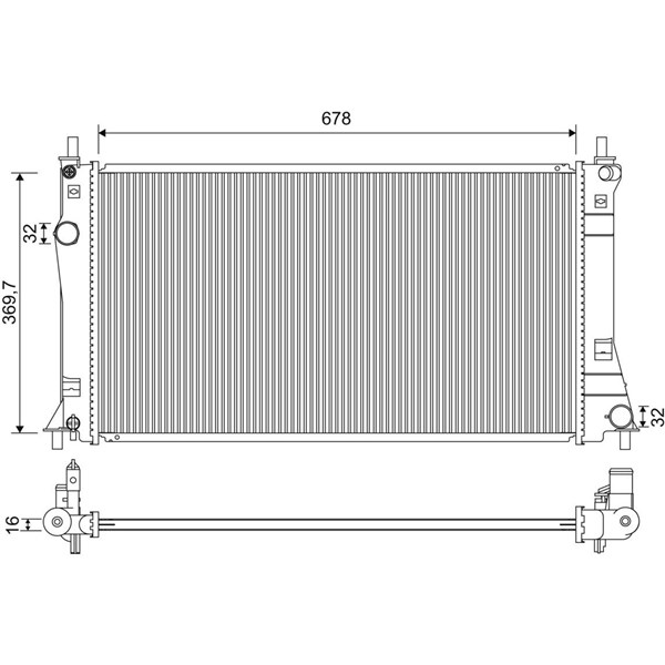 Kylare, motorkylning Valeo 701263 VALEO