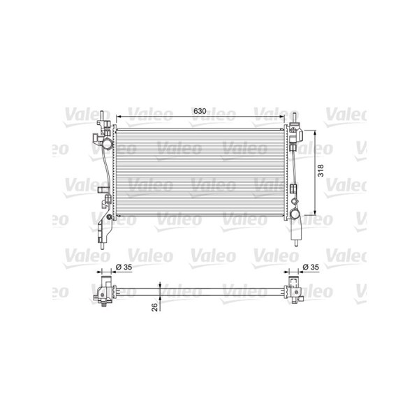 Kylare, motorkylning Valeo 701718 VALEO