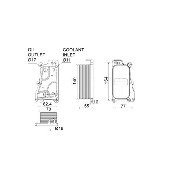 Oljekylare, motor Mahle CLC 235 000P MAHLE