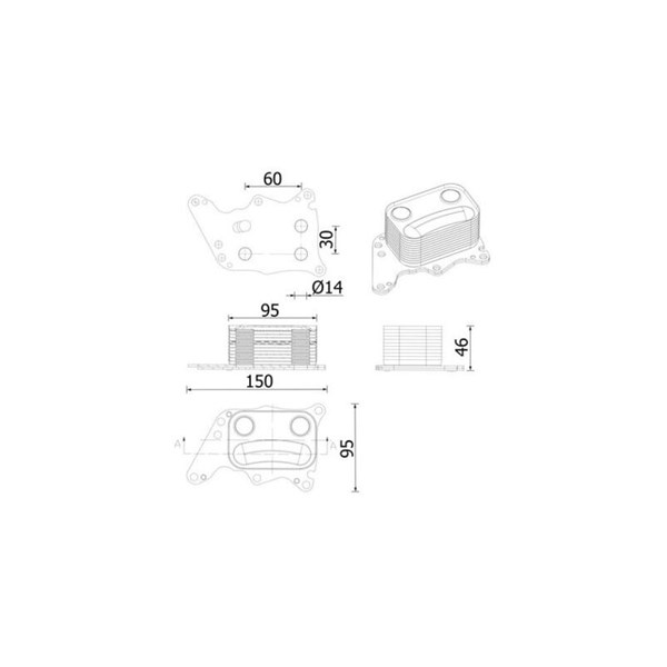 Oljekylare, motor Mahle CLC 278 000S MAHLE