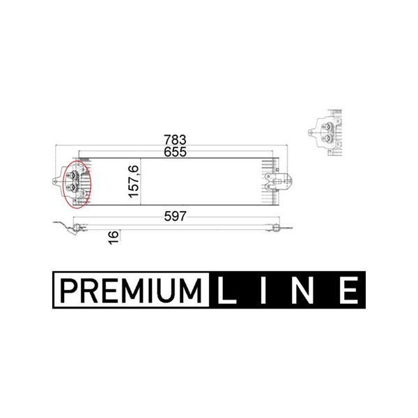 Oljekylare, automatisk transmission Mahle CLC 49 000P MAHLE
