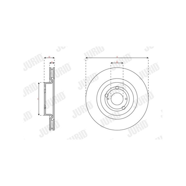 Bromsskiva Ventilerad, Framaxel Jurid 563739JC JURID Bromsskiva Ventilerad, Framaxel Jurid 563739JC JURID