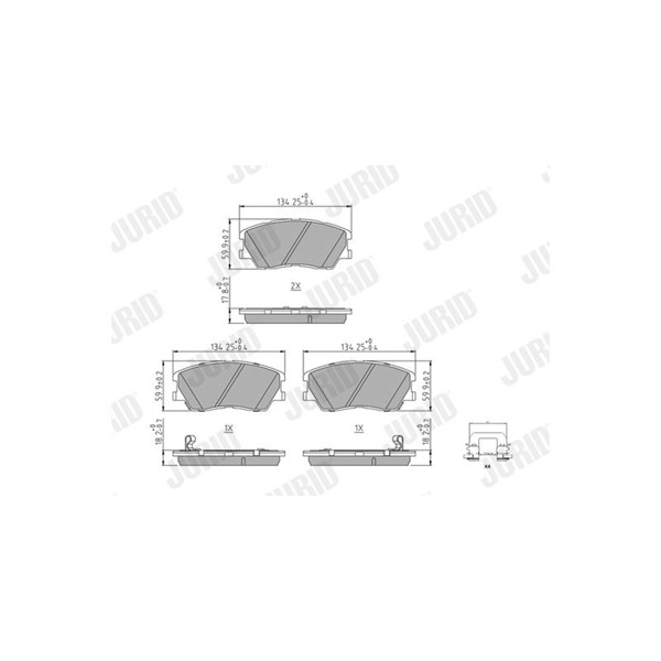 Bromsbeläggsats, Framaxel Jurid 574160J JURID Bromsbeläggsats, Framaxel Jurid 574160J JURID