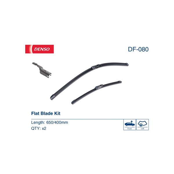 Torkarblad, Förarsida, Passagerarsida Denso DF-080 DENSO