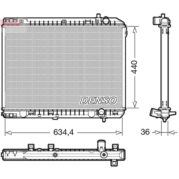 Kylare, motorkylning Denso DRM43008 DENSO