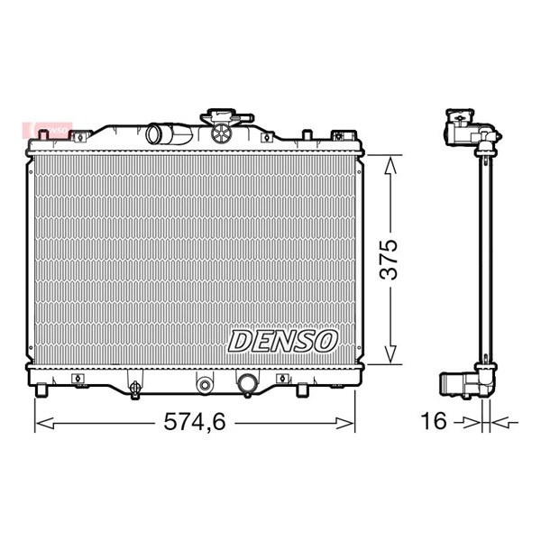 Kylare, motorkylning Denso DRM44043 DENSO