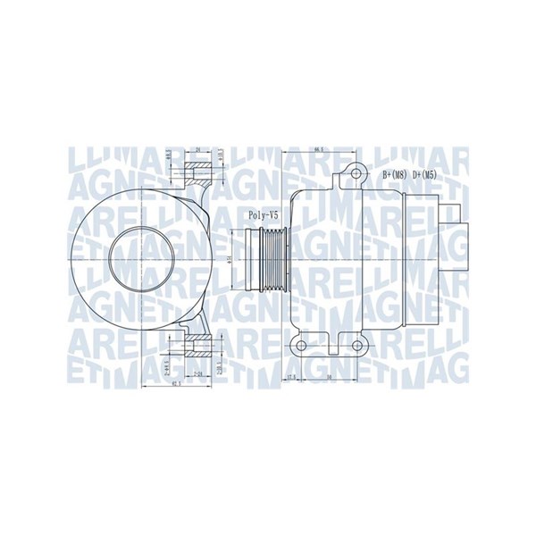 Generator 14V 120A Magneti marelli 063731969010 MAGNETI MARELLI