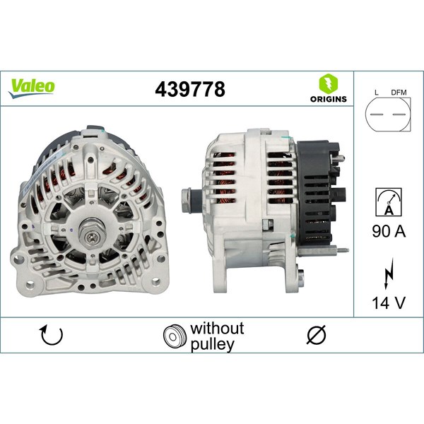 Generator 14V 90A Valeo 439778 VALEO