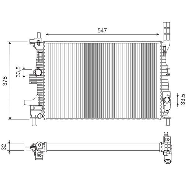 Kylare, motorkylning Valeo 701675 VALEO