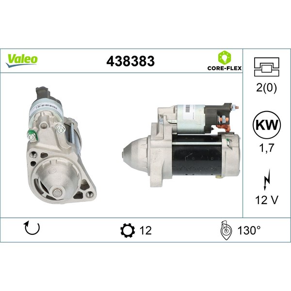 Startmotor 12V Valeo 438383 VALEO