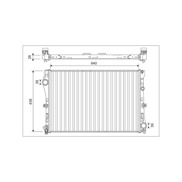Kylare, motorkylning Valeo 701142 VALEO