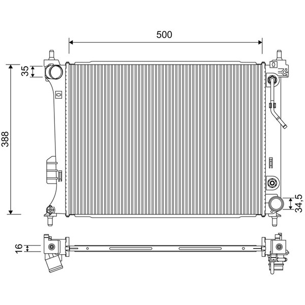 Kylare, motorkylning Valeo 701254 VALEO
